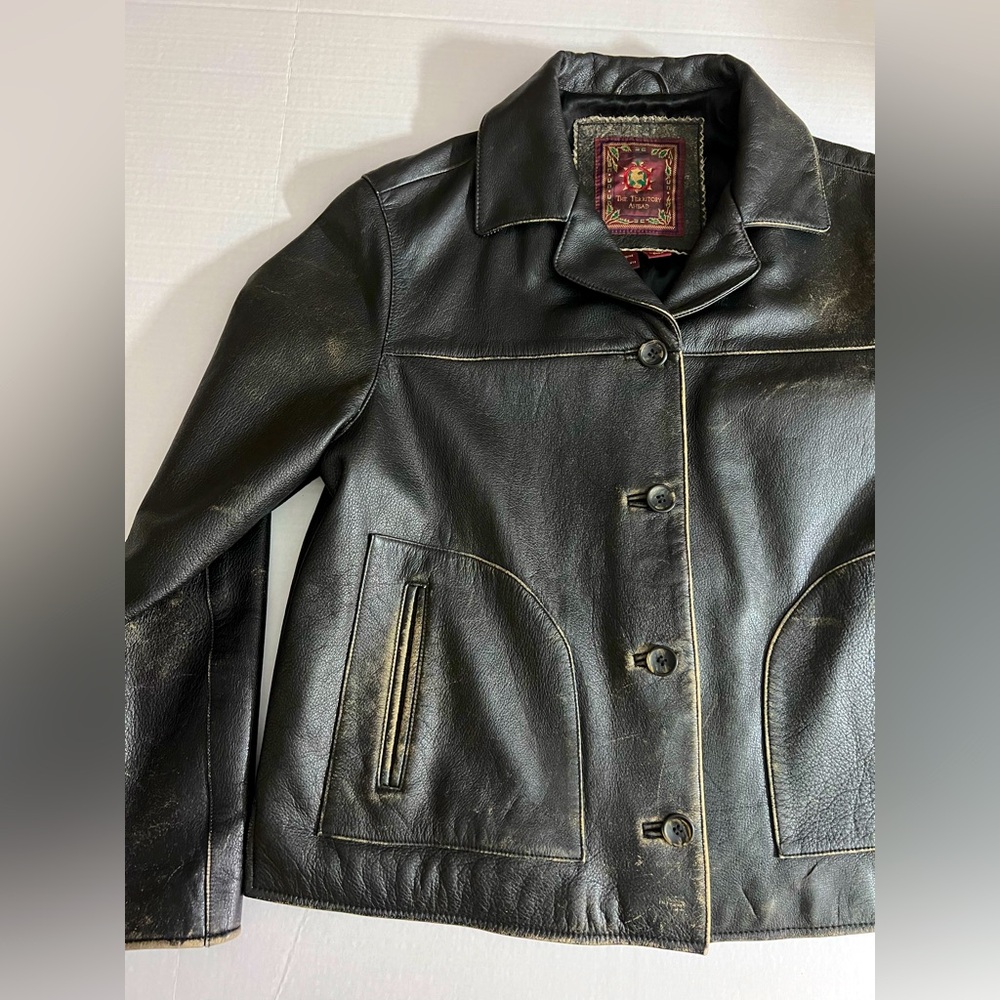 Territory Ahead Vintage Weathered Leather Jacket L